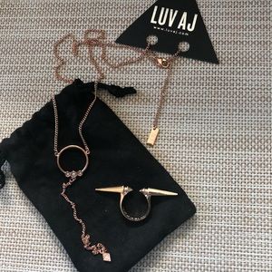 Luv AJ Rose Gold lariat necklace